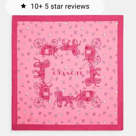 New! Coach Horses & Carriages with Tea Rose🌹 Bandana. Limited Time Offer. - Picture 1 of 3